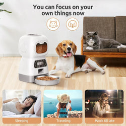 WiFi Smart Pet Feeder with Voice Recorder - 3.5L Automatic Cat & Dog Food Dispenser