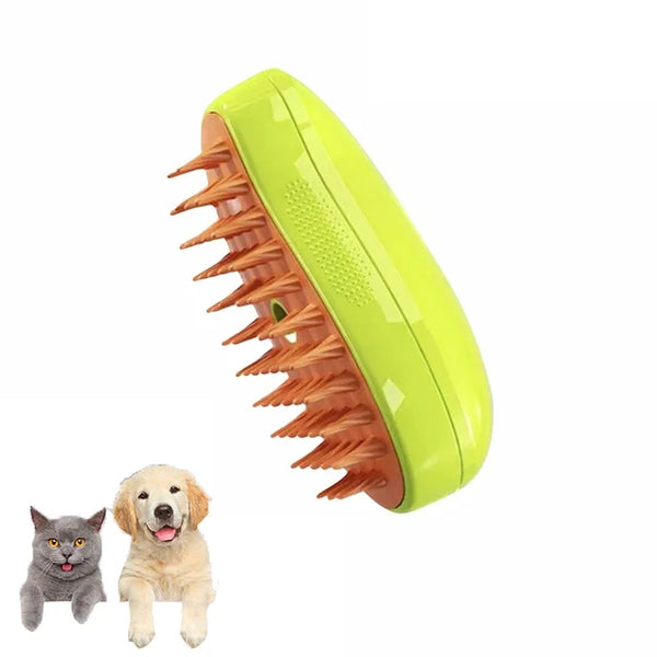 Electric Steam Brush for Shedding, Spraying, and Massaging