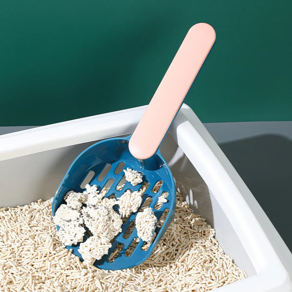 Self-Cleaning Cat Litter Scoop with Base - Kitten Toilet Cleaning Tool