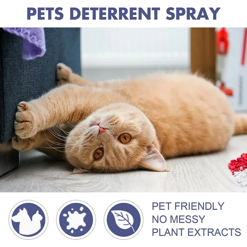 Cat Scratch Deterrent Spray - Natural, Orange Scent, Safe for Furniture