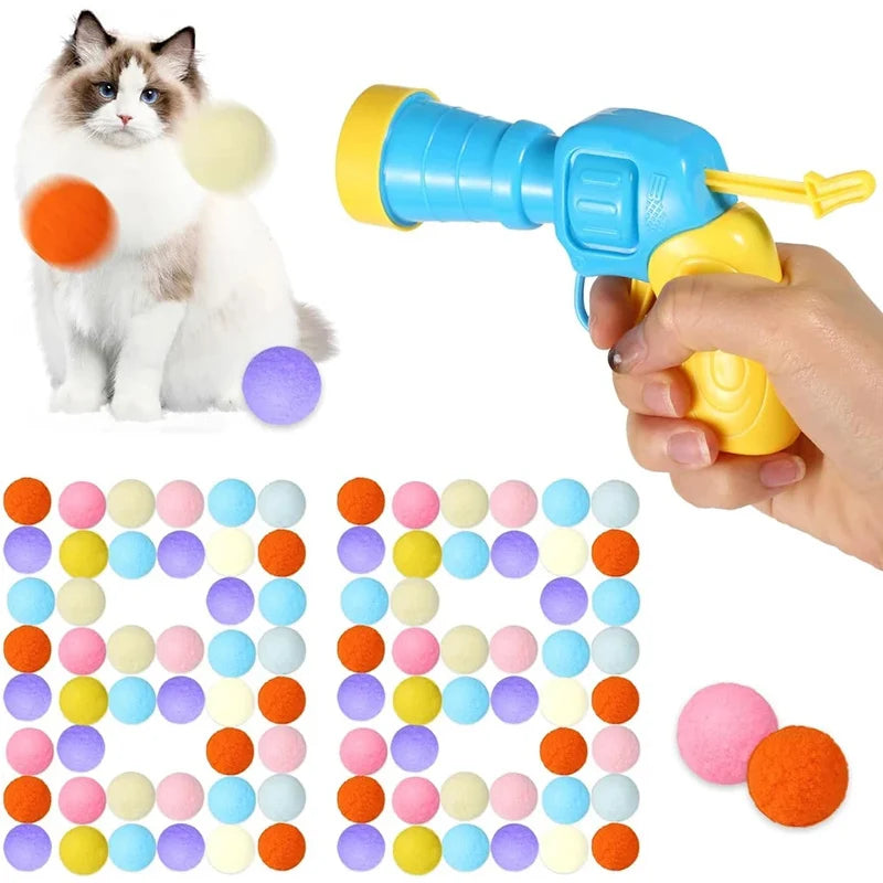 Mini Shooting Gun with Stretch Plush Balls