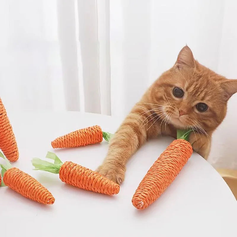 Sound Carrot, Teething Stick, Anti-Bite Cat Scratch Board, Pet Supplies