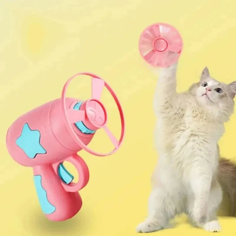 Mini Flying Disc Launcher – Interactive Cat Toy for Kittens