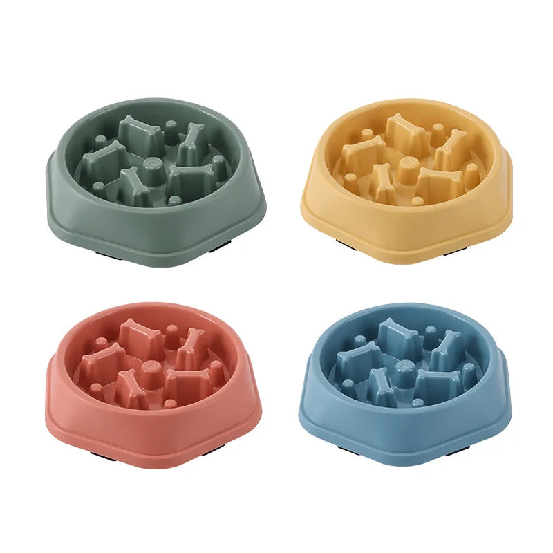 Slow Feeder Bowl - Anti-Choking, Non-Slip, Multi-Color