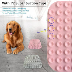 Poursweet Dog Lick Mat: Suction Cup Slow Feeder for Anxiety Relief