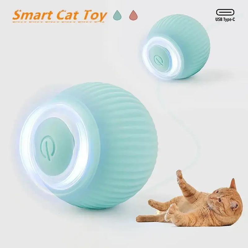 Smart Rechargeable Self-Moving Cat Toy Ball - Interactive Indoor Play 2024