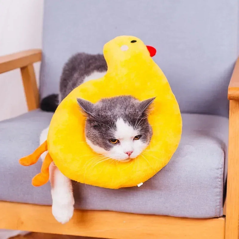 Soft Cotton Pet Elizabethan Collar - Cute Toast & Avocado Shaped