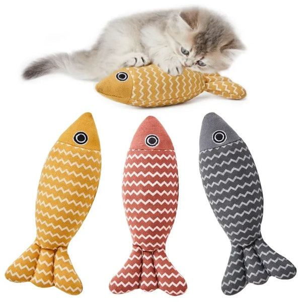 Cat Fish Toy - Interactive Sound Cloth Catnip Toy